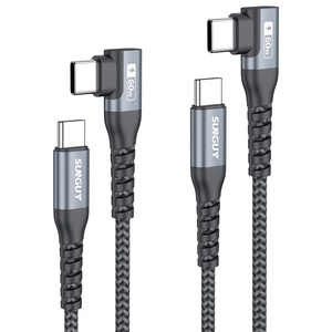 Câble de charge rapide USB C 60W 3A en nylon SUNGUY, câble de données et d'alimentation USB pour téléphone portable, ordinateur portable et batterie externe - Product Image 1
