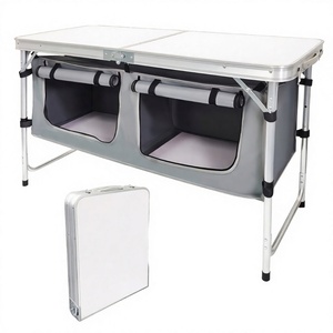 Table de pique-nique moderne pour cour, vente en gros d'usine, personnalisable, multifonctionnelle, pliable pour l'extérieur, avec quatre chaises - Product Image 2