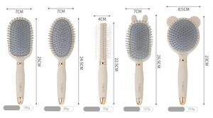 Brosse à cheveux élégante bleue avec coussin d'air, en ABS, nylon et caoutchouc, avec nettoyeur - Product Image 3