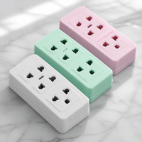 Adaptateur de prise mobile industriel en laiton et ABS, trois couleurs, 10A, neuf trous, pour prises européennes, thaïlandaises et cambodgiennes, vente en gros