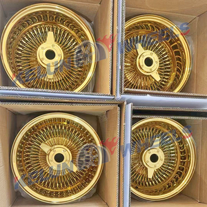 Jantes en alliage d'or pour voiture de tourisme, 13 pouces, multi-rayons en acier, 5 trous, forgées, pour modernisation et remplacement - Product Image 2