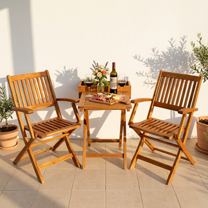Wholesale Solid Wood Furniture Set Coffee <b>Table</b> Chairs for Home <b>Bar</b> Restaurant Hotel Coffee Shop Garden Use Made in Vietnam - Product Image 2