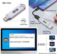Lector de Tarjetas RFID Mini USB Plug and Play, Sin Controlador, 125kHz 13.56MHz para Android y PC