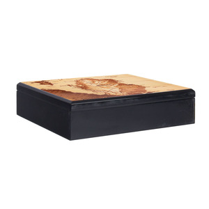 Boîte en bois personnalisée avec carte du <span class=keywords><strong>monde</strong></span> imprimée, couvercle à charnière, emballage cadeau de luxe vintage en bois pour dattes et chocolats, idéale pour souvenirs et objets précieux - Product Image 6