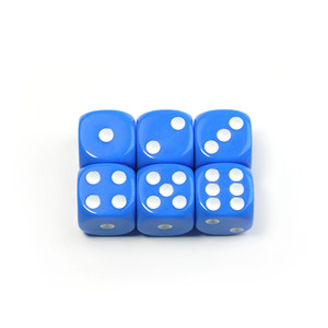 Dados de Plástico Redondos de 16 mm, D6, Color Rojo Sólido, Estándar, con Personalización para Juegos Educativos - Product Image 4