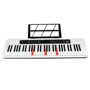 คีย์บอร์ดอิเล็กทรอนิกส์ 61 คีย์ พร้อมไฟ สำหรับผู้ใหญ่และผู้เริ่มต้น มาพร้อมไมโครโฟนและขาตั้งโน้ตเพลง - Product Image 3