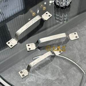 Poignée carrée en acier inoxydable avec motif grue pour porte et fenêtre en bois, installation facile, décoration de surface - Product Image 3