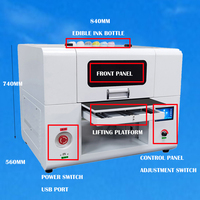 Impresora UV 3 en 1 OEM de 30*40cm con 2 cabezales de impresión Ricoh TX800 para etiquetas cilíndricas de cristal, impresión DTF de cama plana, multifuncional