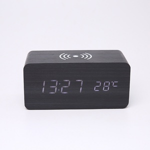 Vente directe d'usine, haut-parleur sans fil à LED, horloge électronique rectangulaire avec affichage de l'heure, de la température et de la date, réveil pour chambre à coucher, salon - Product Image 5
