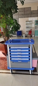 I Care HS-AT 850 Hospital ABS Anesthesia Cart Manual Emergency Trolley with Drawers, Central Lock, Silent Casters Made in China - Product Image 5