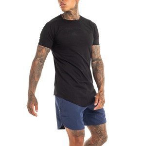 Camiseta Deportiva de Algodón 100% para Hombre, con Estampado Personalizado al por Mayor, Precio de Fábrica, Dobladillo Curvo, Essentials180gsm, Camiseta Básica para Fitness - Product Image 4
