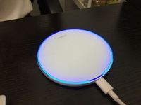 Chargeur sans fil universel portable pour téléphones mobiles avec logo OEM, avec lumière LED, type C, 15 W, charge rapide activée