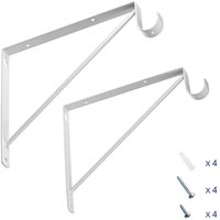Support de fixation robuste pour tringle de penderie, support d'étagère pour organisation de placard avec crochet