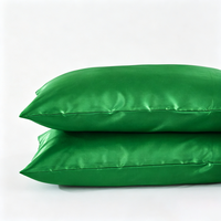 Taie d'oreiller en satin personnalisée, design enveloppe, 100% polyester, housse de coussin douce pour linge de lit d'hôtel, vente en gros, couleur et taille personnalisées