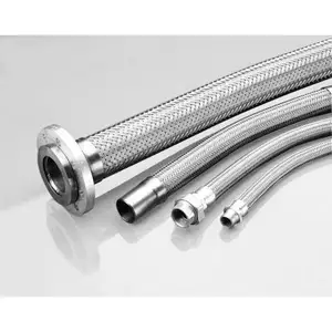High Temperature & Pressure Resistance Wear Resistant SS304/316 Wire Braided Metal Hose Flexible Hoses