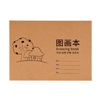 Cuaderno de Dibujo A4 de Papel Kraft Grueso, Cuaderno de Bocetos en Blanco 16K para el Cuidado de la Vista, para Niños de Jardín de Infancia y Primaria