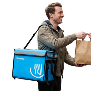 Sac isotherme portable pour pique-nique en plein air, sac de livraison de repas jaune isolé avec plusieurs compartiments - Product Image 4