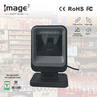 Escáner de Código de Barras de Escritorio, Lector de Códigos QR 2D, Plataforma de Escaneo Omnidireccional con Cable USB, Manos Libres, para Supermercados y Comercios Minoristas