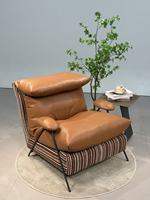 Canapé/Chaise de salon moderne en métal extensible avec coussin amovible et lavable pour hôtels, cafés, appartements, chambres, salles à manger, salons familiaux