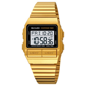 <span class=keywords><strong>Orologio</strong></span> Elettronico Classico Retrò Quadrato Piccolo in ABS per Uomo, Studente, Uso Quotidiano, Multifunzione, Sportivo, in Acciaio Inossidabile - Product Image 5