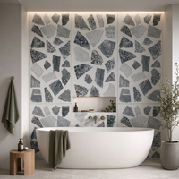 Dalles de terrazzo artificielles modernes, épaisses, résistantes à l'usure, couleur personnalisée pour villa, appartement, hôtel, sol d'escalier