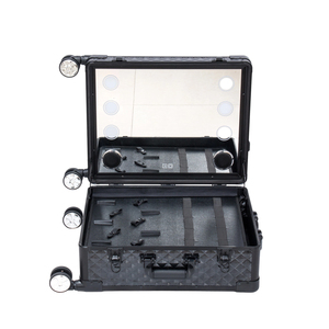 Maletín Rígido <span class=keywords><strong>de</strong></span> Transporte KONCAI para Salón <span class=keywords><strong>de</strong></span> Belleza Estuche <span class=keywords><strong>de</strong></span> <span class=keywords><strong>Maquillaje</strong></span> <span class=keywords><strong>Profesional</strong></span> Tipo Trolley para Barbería con Espejo LED - Product Image 4