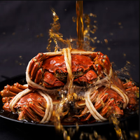 Crabe entier en pâte rouge prêt-à-manger surgelé de qualité supérieure Crabe précuit mariné au vin Hua Diao