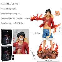 26cm One Pieces Anime Lx Meteor Monkey D. Luffy Figure Statue Poupées Décoration De Bureau Pvc Action Figurine Collection Jouets Cadeaux