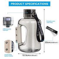 Nouveau générateur d'eau à hydrogène portable pour bouteille d'eau à hydrogène avec technologie SPE/PEM 2500PPB Concentration riche en hydrogène pur