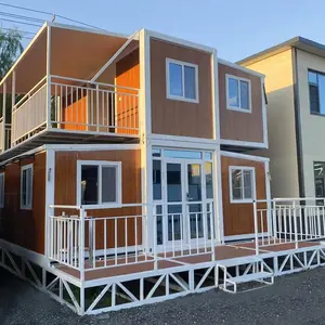 Container Coffee Shop Small House Building Materials For House Construction Extendable Container Homes