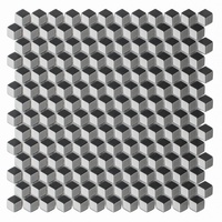 Tuile de mosaïque en verre 3D à motif losange, en verre recyclé mat, OEM ODM, pour crédence de salle de bain et de cuisine