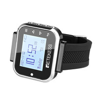 Layar LCD tujuh bahasa (EN/RU/PT/FR/DE/ES/IT) jam tangan nirkabel penerima pager TD110