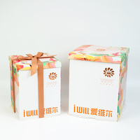 Boîte à gâteau en papier de qualité alimentaire, emballage en papier pliable avec logo personnalisé, poignée OEM pour fête, anniversaire, dessert, boîte en carton