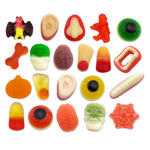 Halloween Custom <strong>Sour</strong> <strong>Gummy</strong> Candy <strong>Eyeball</strong> &amp; Skull Shape Fruity Flavored Funny Soft Candy Individually Wrapped with Bag - Product Image 5