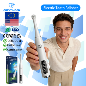 CURVY MOON Pulitore Dentale Elettrico Portatile Impermeabile per Sbiancamento Denti, Rimozione Tartaro e Macchie, Lucidatore per Denti - Product Image 1