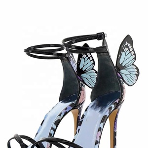 Big Size 46 Sexy Women Ankle Straps Sandals Summer Colorful Back Dress <b>Shoes</b> Unique High Heels Pumps - Product Image 2