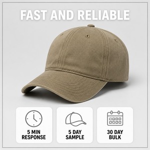 Cappelli da Lavoro in Tela di Cotone Kaki a 6 Pannelli, Visiera Curva Resistente per Uso Esterno - Product Image 4