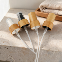 Bocaux à épices en bambou naturel avec couvercle à vis et pompe pulvérisatrice – Idéal pour la cuisine, le garde-manger et le pique-nique