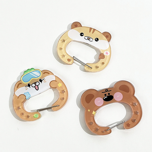 Llaveros de mosquetón huecos personalizados, decoración para bolsos, bonitos llaveros de acrílico tipo mosquetón para niñas - Product Image 3