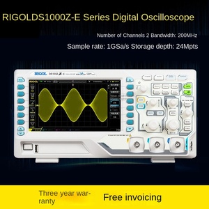 Osciloscopio Digital de Mano de Doble Canal DS1102Z-E, Instrumento de Medición Electrónica con Ancho de Banda de 200MHz - Product Image 1