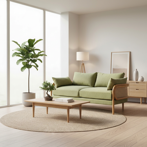 Meubles sur mesure modernes, vente directe d'usine, canapé convertible en teck de haute qualité, respectueux de l'environnement, deux places, salon, Danila - Product Image 1