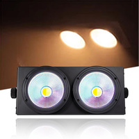 Projecteur LED COB 200W à 2 Faisceaux, Blanc Chaud 2-en-1/RGBW, Contrôle DMX512, en Alliage d'Aluminium, pour Scène et Public, Idéal pour DJ et Mariages