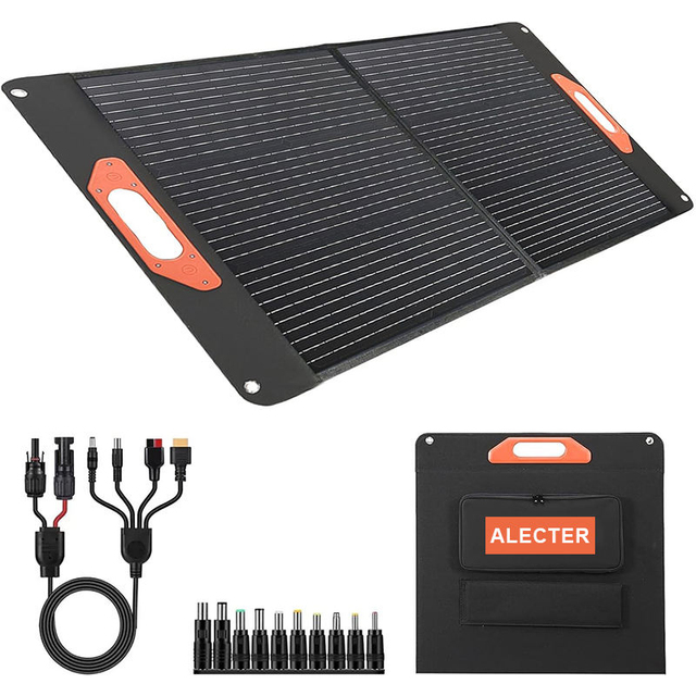 Wholesale Price 100W ETFE Folding Solar Panel Kit Black Durable Outdoor IP65 Waterproof Portable Power Station Charging