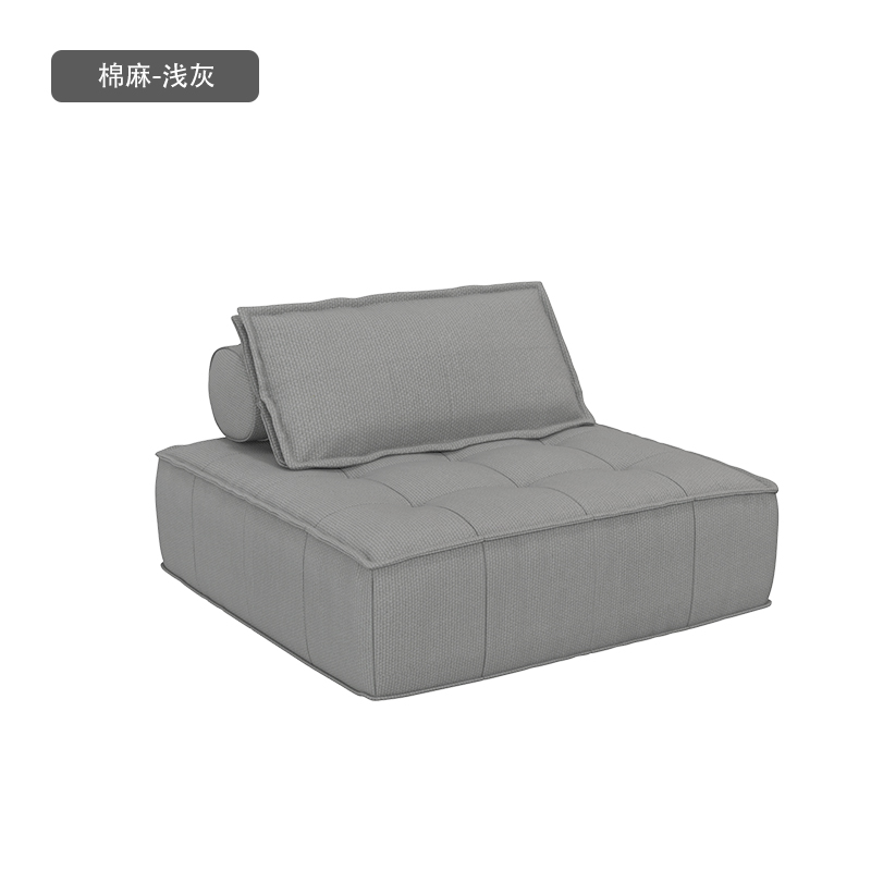 ผ้าฝ้ายลินิน - สีเทาอ่อน