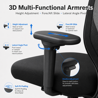 Chaise de bureau ergonomique moderne à dossier haut en maille avec base à roulettes, support lombaire réglable, pivotant à 360 degrés et vérin à gaz pour salle de conférence