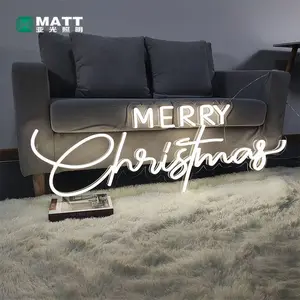 Mat dropshipping hiçbir adedi sıcak satış özel merry christmas neon burcu parti olay festivali gösterisi ev dekor