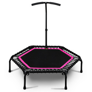 Trampolín Hexagonal Plegable de 48 Pulgadas con Rebote Silencioso, Asa Ajustable, para Niños y Adultos, para Ejercicio en Interiores - Product Image 2