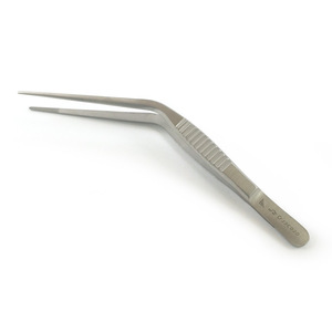 Pinces auriculaires Jinzhong 11 cm courbées en forme de genou pour le nettoyage du cérumen, en acier inoxydable de qualité médicale - Product Image 1