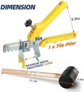 Set di strumenti per l'installazione di piastrelle di ceramica professionali <span class=keywords><strong>da</strong></span> 1500 pezzi moderni distanziatori 200 pezzi riutilizzabili <span class=keywords><strong>da</strong></span> 1/16 pollici <span class=keywords><strong>livellatore</strong></span>" - Product Image 3