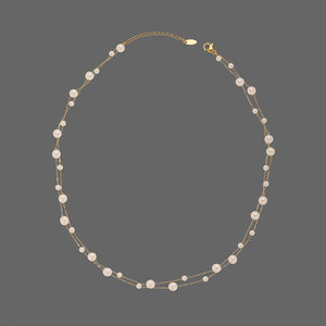 สร้อยคอ316L ชั้นแฟชั่นสำหรับผู้หญิงทำจากสแตนเลส14K 18K PVD ชุบทอง - Product Image 2